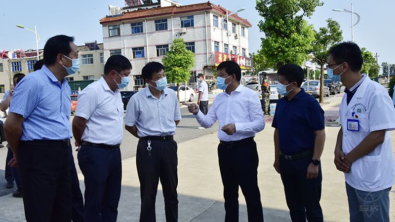 淮安区委书记张笑一行到白马湖检查指导疫情防控工作